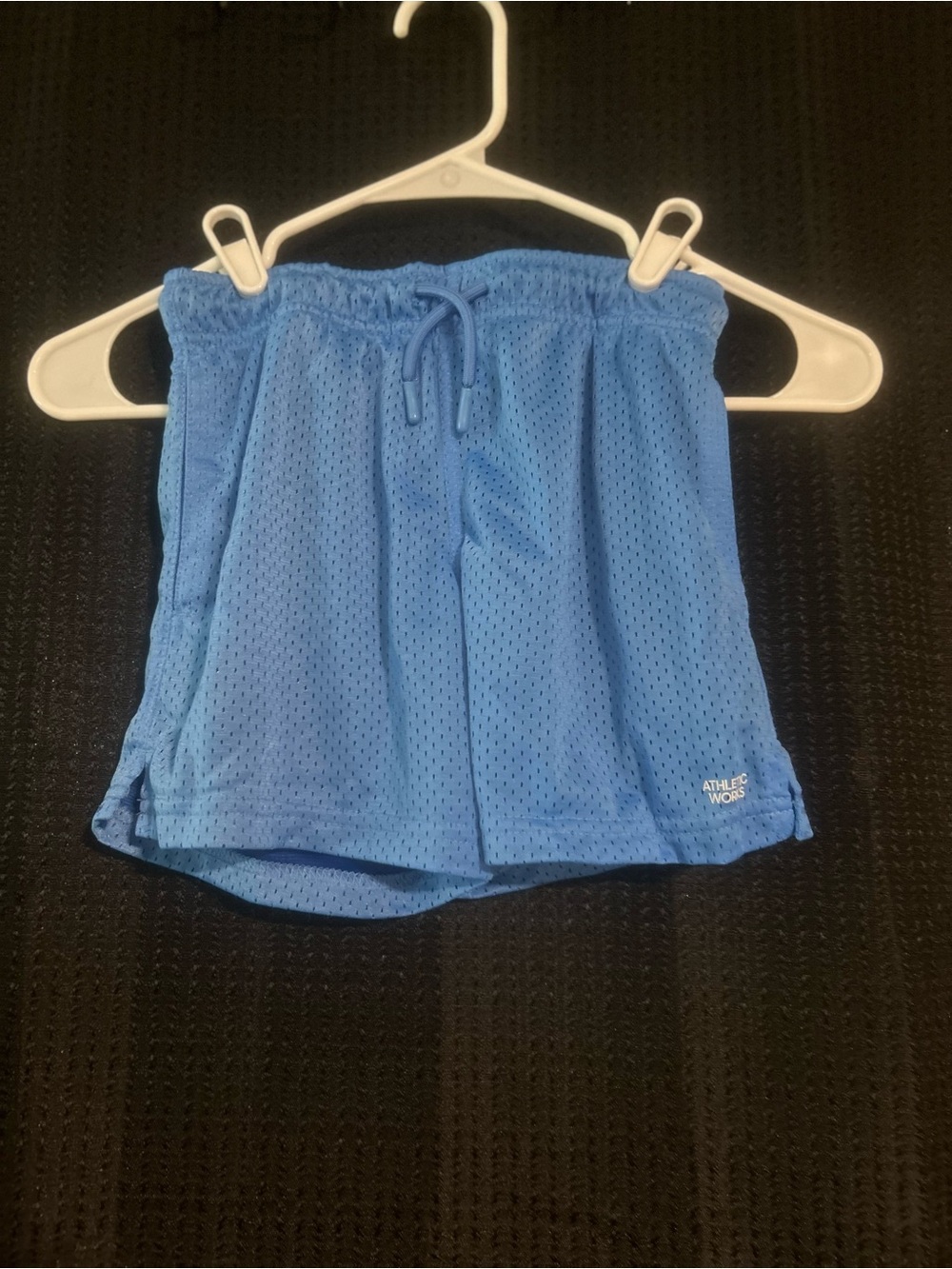 2 Pairs Athletic Works Mesh Drawstring Boy’s Shorts - Blue and Black Colors
